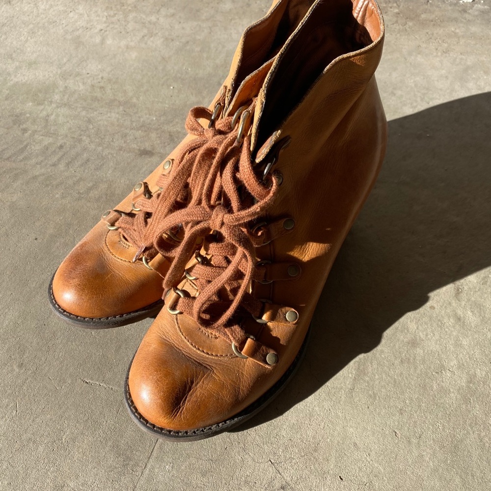 Tan booties